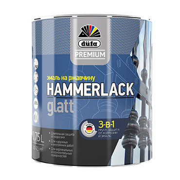 HAMMERLACK на ржавчину гладкая RAL-9010 белый 750мл "DufaPremium" Эмаль (под заказ)
